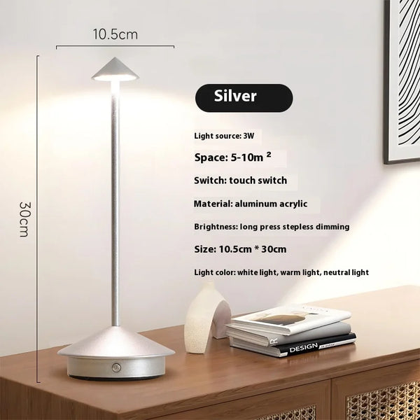 LED Table Lamp - Luminix - Dimmable Touch Light - USB Rechargeable Desk Lamp