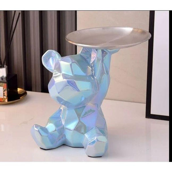 Geometric Bear Statue - Ceramix - Modern Art Decor - Space-Saving Storage