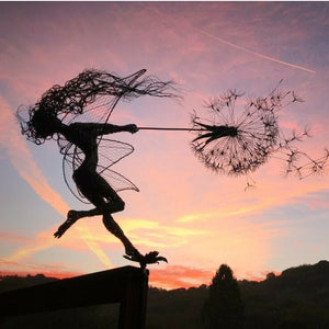 Fairy Garden Sculpture - Enchantia - Dancing Angel Figurine - Outdoor Lawn Decor