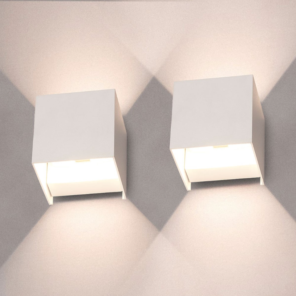 Cube Wall Lamp - Luxora - Easy Install Lighting - Adjustable Brightness