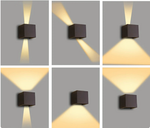 Cube Wall Lamp - Luxora - Easy Install Lighting - Adjustable Brightness
