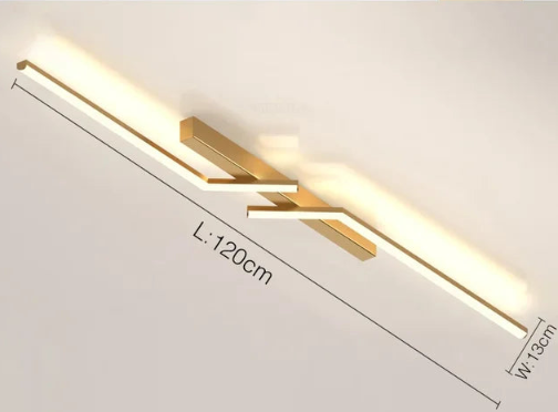 LED Ceiling Light - Luxera - Modern Linear Fixture - Dimmable Room Lighting