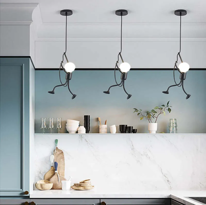 Iron Man Pendant Light – Lumiron – Modern Industrial Style – Fun Ceiling Lighting