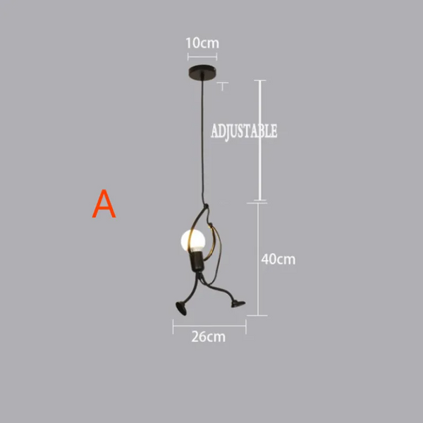 Iron Man Pendant Light – Lumiron – Modern Industrial Style – Fun Ceiling Lighting