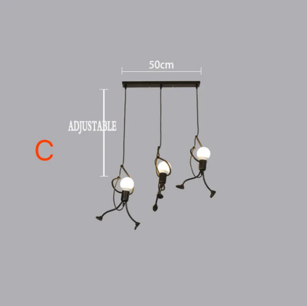 Iron Man Pendant Light – Lumiron – Modern Industrial Style – Fun Ceiling Lighting
