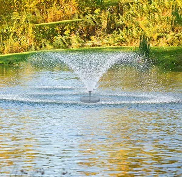 Solar Floating Fountain Pump | 4 Interchangeable Nozzles | Wireless Waterproof Garden Pond & Bird Bath Fountain — No Battery Required