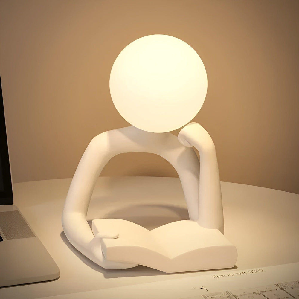 Table Lamp - Luxora - Abstract Resin Design - Modern Desk Lighting