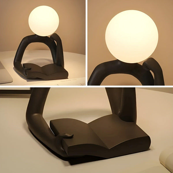 Table Lamp - Luxora - Abstract Resin Design - Modern Desk Lighting