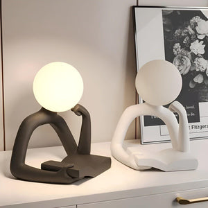 Table Lamp - Luxora - Abstract Resin Design - Modern Desk Lighting