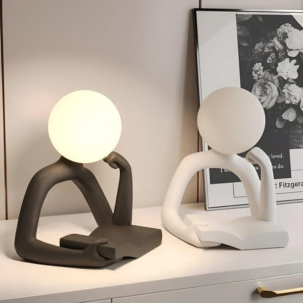 Table Lamp - Luxora - Abstract Resin Design - Modern Desk Lighting
