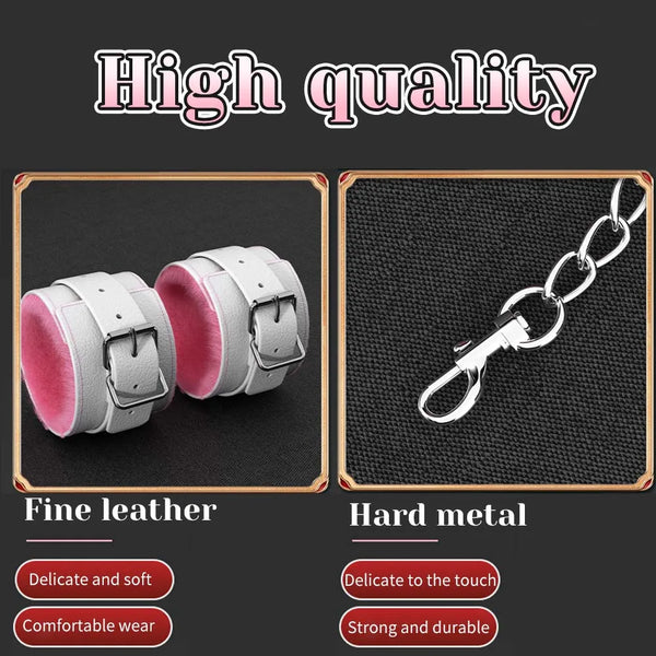 Sensual Play | BDSM Bondage Kit with Leather Whip & Nipple Clamps | Complete Set for Adventurous Couples 5