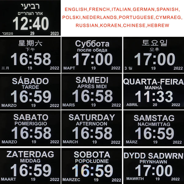 Smart LED Digital Clock with 12 Alarms & Multi-Language Support ? Perfect Reminder for Elders 2