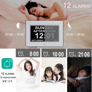 Smart LED Digital Clock with 12 Alarms & Multi-Language Support ? Perfect Reminder for Elders 3