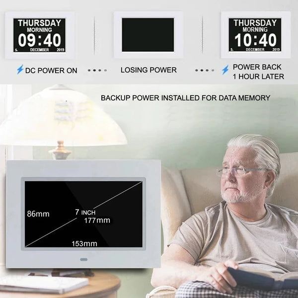 Smart LED Digital Clock with 12 Alarms & Multi-Language Support ? Perfect Reminder for Elders 5