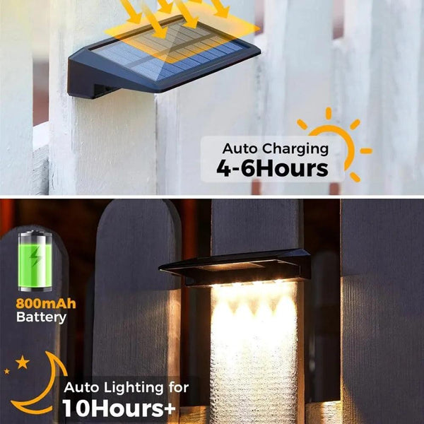 SolarLuxe | Bright Dual-Mode Solar Outdoor Wall Lantern 3