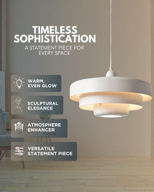 Pendant Ceiling Light - Cascadia - Retro Orange Style - Modern Statement Lighting