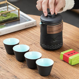 Travel Tea Set | Compact Tea Pot Set with Carrying Bag - Ideal for Outdoor Enjoyment 1