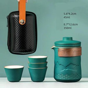 Travel Tea Set | Compact Tea Pot Set with Carrying Bag - Ideal for Outdoor Enjoyment 3