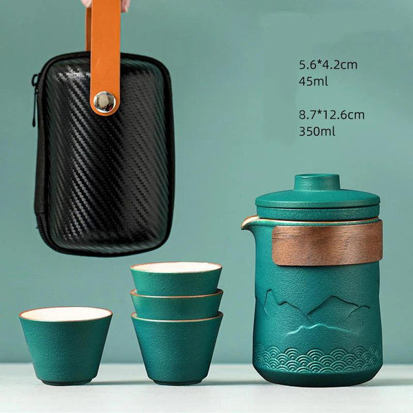 Travel Tea Set | Compact Tea Pot Set with Carrying Bag - Ideal for Outdoor Enjoyment 3