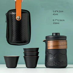 Travel Tea Set | Compact Tea Pot Set with Carrying Bag - Ideal for Outdoor Enjoyment 4