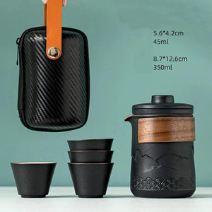 Travel Tea Set | Compact Tea Pot Set with Carrying Bag - Ideal for Outdoor Enjoyment 4