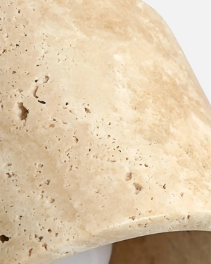 Ceiling Light Fixture - Travano - Travertine Stone Look - Rustic Flush Mount Lamp