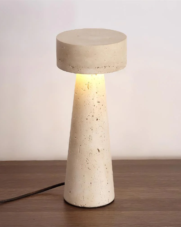 Table Lamp Light - Travura - Minimal Stone Design - Modern Bedside Lighting