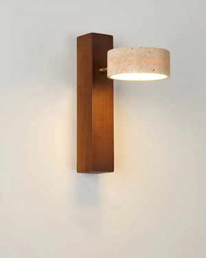 Wall Lamp Light - Travura - Natural Stone Look - Modern Wooden Sconce