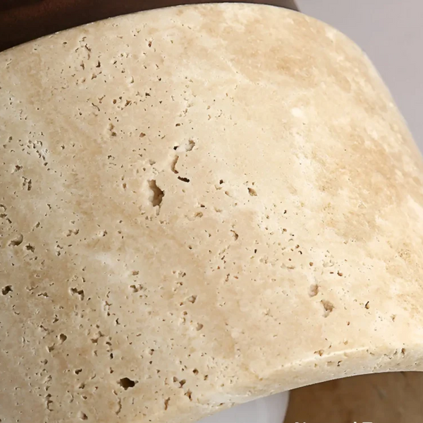 Japanese Ceiling Lamp - TranquilStone - Yellow Marble Light - Relaxing Home Decor