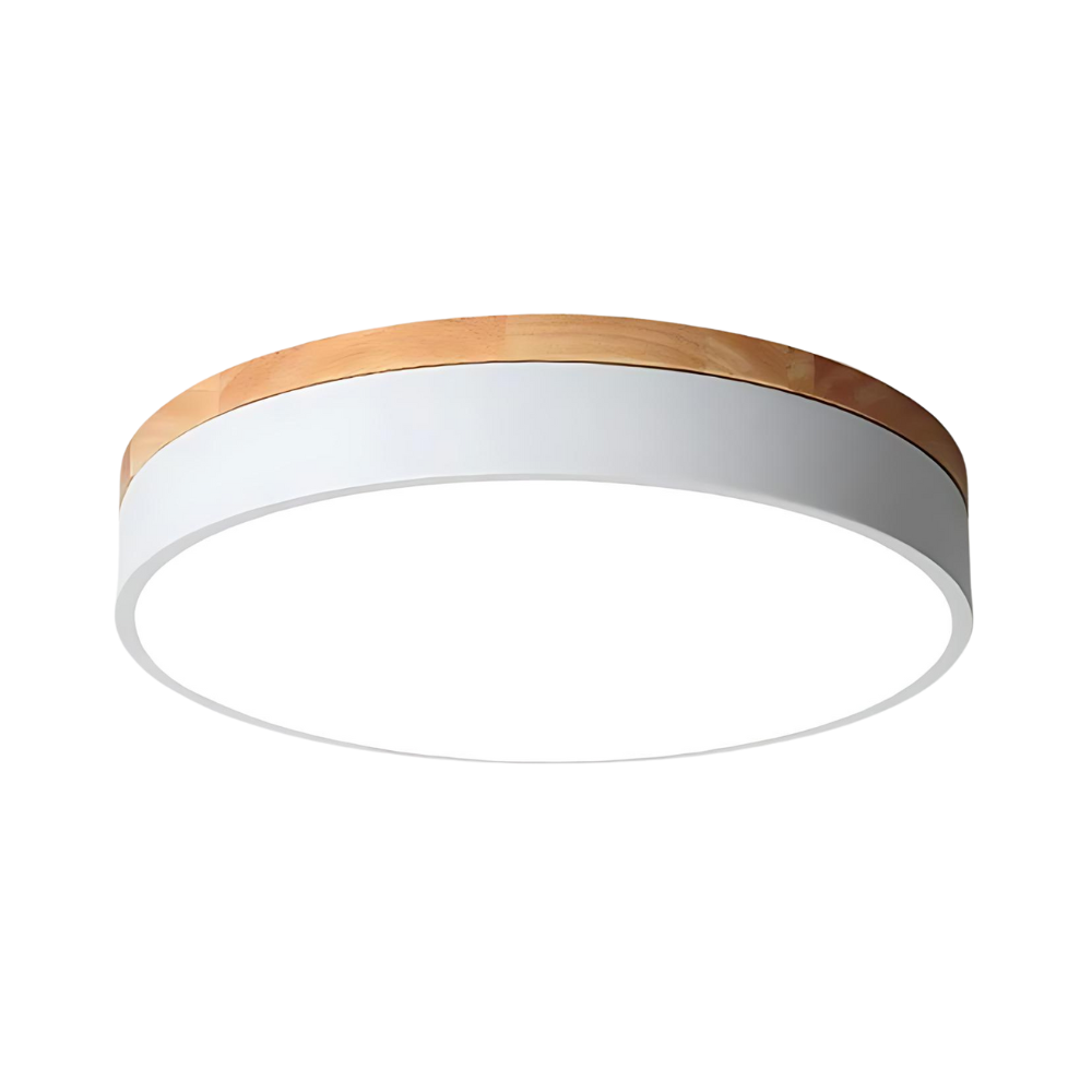 Ceiling Light Fixture - Naturen - Scandinavian LED Style - Wooden Flush Mount
