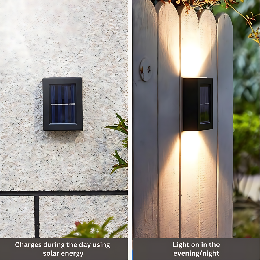 Solar Wall Lights - Luminex - Wireless LED Lighting - Outdoor Garden Decor
