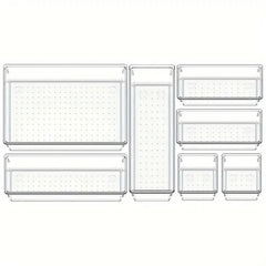 Versatile Plastic Drawer Organizer Set | 10-Piece Clear Trays with Customizable Sizes for Efficient Kitchen and Office Storage 9
