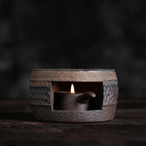 Vintage Ceramic Tea Warmer | Japanese-Style Handmade Stove for Perfectly Warmed Tea 4