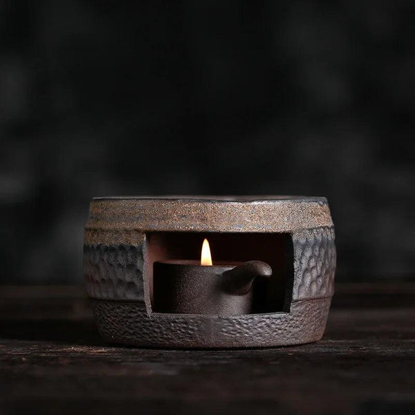 Vintage Ceramic Tea Warmer | Japanese-Style Handmade Stove for Perfectly Warmed Tea 4