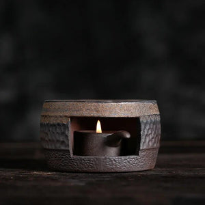 Vintage Ceramic Tea Warmer | Japanese-Style Handmade Stove for Perfectly Warmed Tea 6