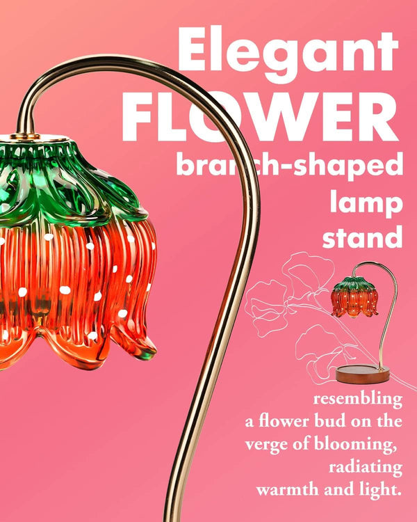 Strawberry Fragrance Candle Warmer Lamp With Timer