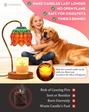 Strawberry Fragrance Candle Warmer Lamp With Timer