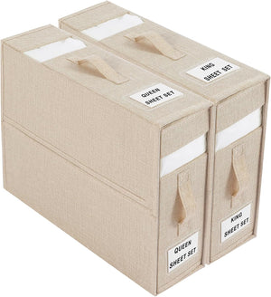 Bed Sheet Organizer - Storix - Foldable Storage Solution - Space-Saving Linen Storage