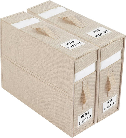 Bed Sheet Organizer - Storix - Foldable Storage Solution - Space-Saving Linen Storage