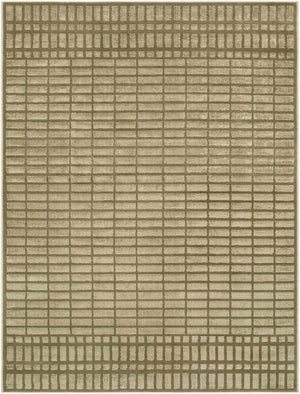 Gareth Olive Grid Area Rug