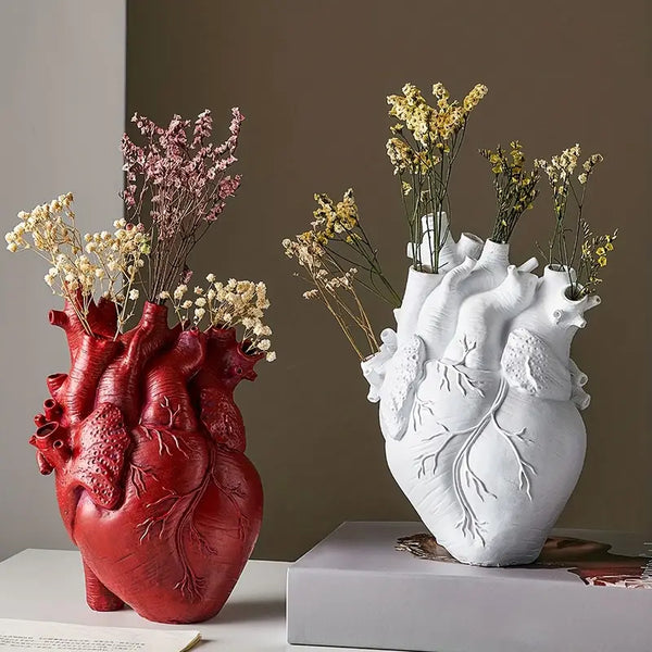 Heart Shaped Vase - Amora - Romantic Flower Display - Modern Home Decor
