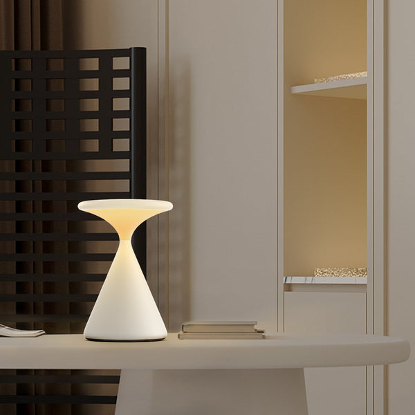 Dimmable Table Lamp - LumaGlow - Wireless Touch Control - Modern Hourglass Design