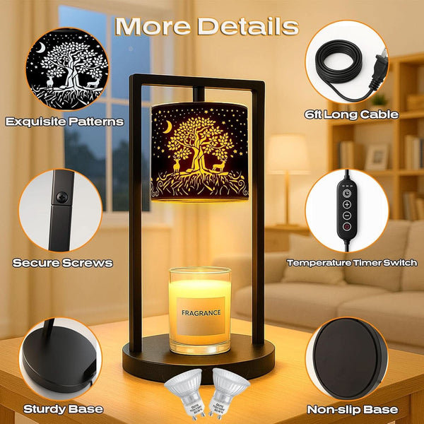 Candle Warmer Lamp With Programmable Dimmer Brightness
