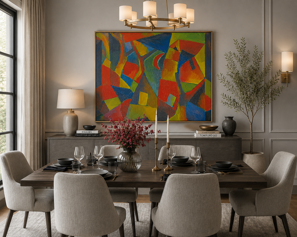 Abstract Wall Art | Crescent Blaze