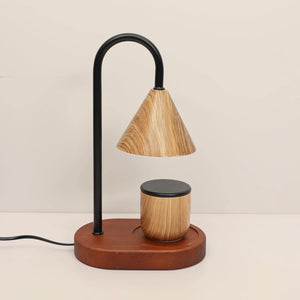 Candle Warmer Lamp Wood Grain Dimmable Wax Melt Warmer