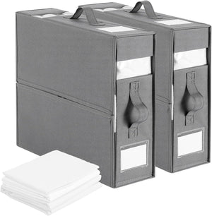 Bed Sheet Organizer - Storix - Foldable Storage Solution - Space-Saving Linen Storage