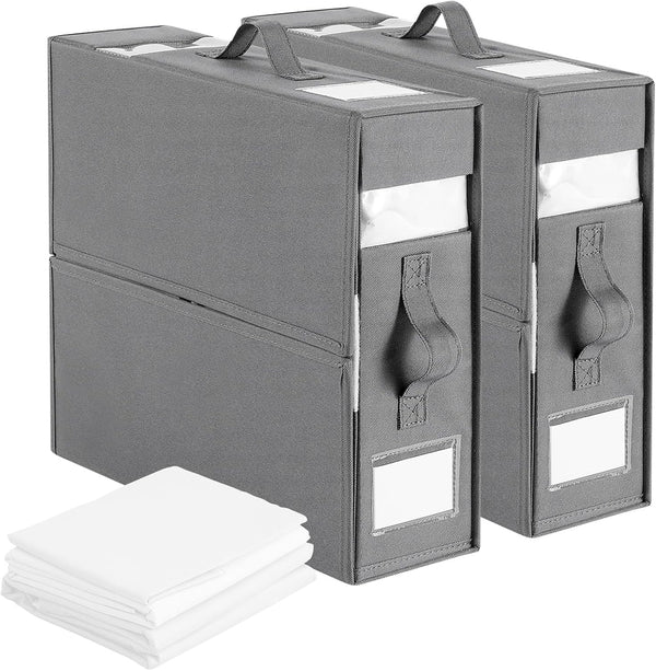 Bed Sheet Organizer - Storix - Foldable Storage Solution - Space-Saving Linen Storage