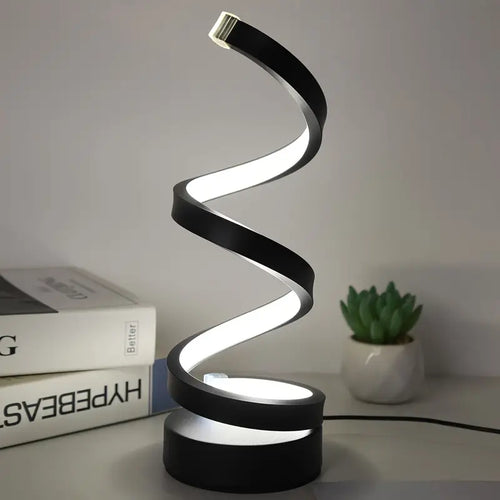 Spiral LED Lamp - LumoVibe - Dimmable Table Light - Energy Efficient Design
