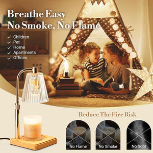 Candle Warmer Lamp With Timer Crystal Clear Wax Warmer
