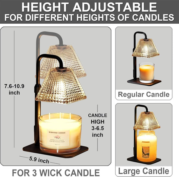 Candle Warmer Lamp Black With Programmable Dimming